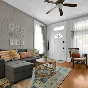 Modern Boho Stylish 1br Near Dt On Historic Street Apartment Columbus